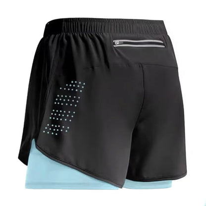 NEW Sport Shorts Men Sportswear 2 In 1 Short Pants Double-deck Beach Bottoms Summer Gym Fitness Training Jogging Running Shorts Beauty World Shop
