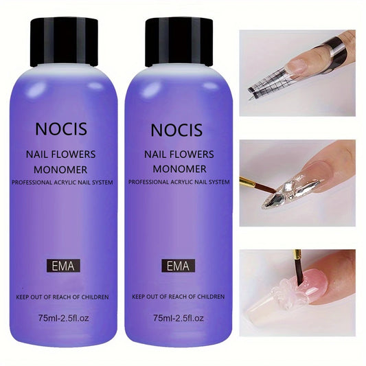 Professional Acrylic Nail Monomer, 75ml Unscented Liquid Monomer for Acrylic Nail Extension, Salon Quality Nail System Kit Beauty World Shop