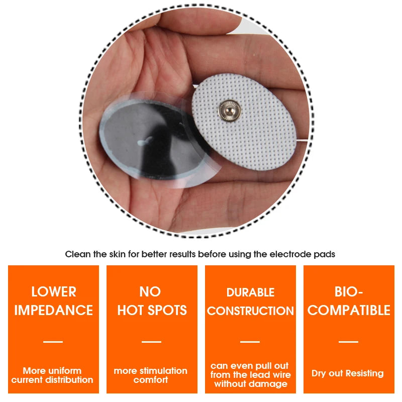 30/50/100pcs Electrode Pads Low Frequency Massager EMS Tens Machine Digital Massager Tools Beauty World Shop