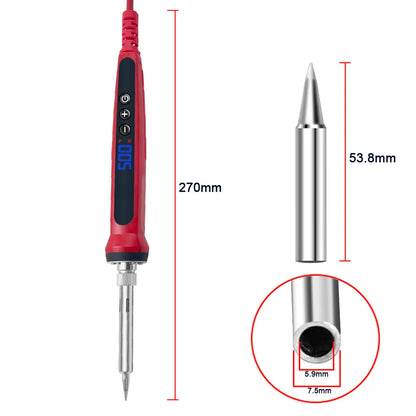 80W Soldering iron kit adjustable temperature LCD solder welding tools Ceramic heater soldering tips Tweezers soldering wire Beauty World Shop