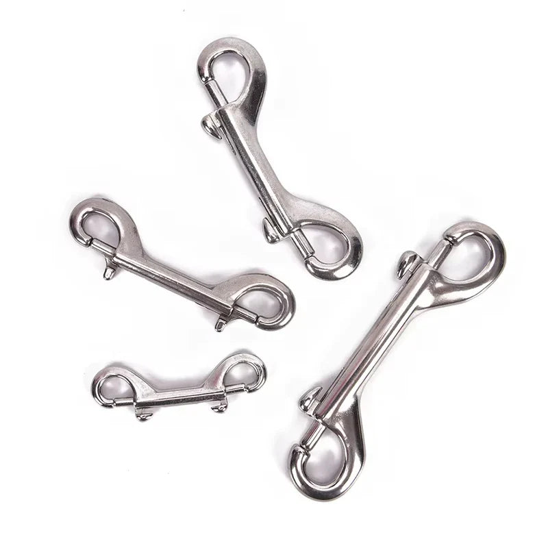 65mm 90mm 100mm 115mm Double Ended Scuba Diving Hook Stainless Steel Eye Bolt Snap Hook Quick Draw Link Carabiner Beauty Trend Shop