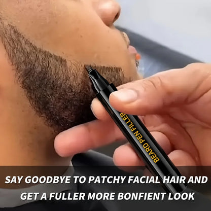 Waterproof Beard Pen Filler Men Moustache Coloring Pen Beard Coloring Filling Enhancer Black Fiber Hair Beard Stuffing Pen Tool Beauty World Shop