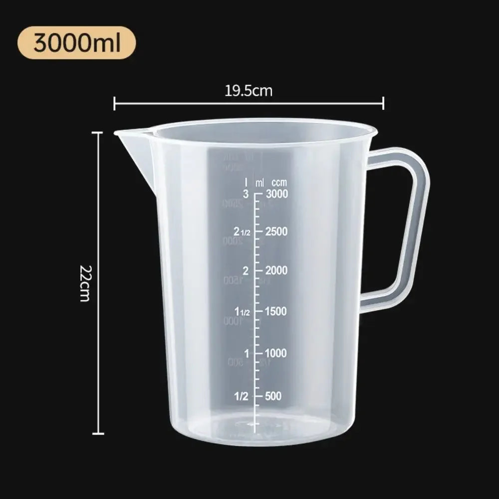100-5000ml Thickened Plastic Measuring Cup with Scale Food Grade Measuring Cup Experimental Measuring Cup Beaker Plastic Cup Beauty World Shop