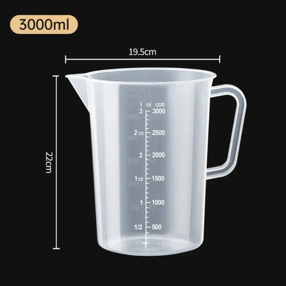 100-5000ml Thickened Plastic Measuring Cup with Scale Food Grade Measuring Cup Experimental Measuring Cup Beaker Plastic Cup Beauty World Shop