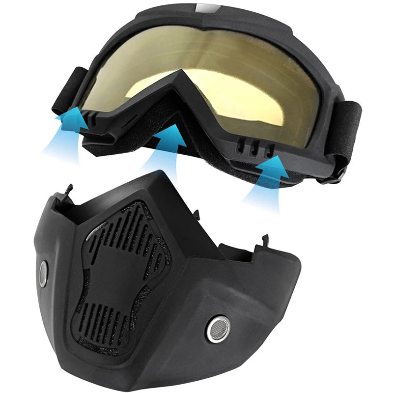 Outdoor Sport Windproof Mask Goggle HD Motorcycle Glasses Snowboard Eyewear Riding Motocross Summer UV Protection Sunglasses Beauty World Shop
