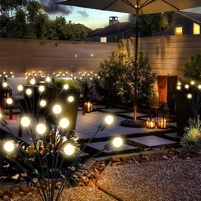 Garden Lights-New Upgraded Solar Powered Firefly Lights Outdoor Waterproof Vibran Garden Lights for Decorationi Beauty World Shop