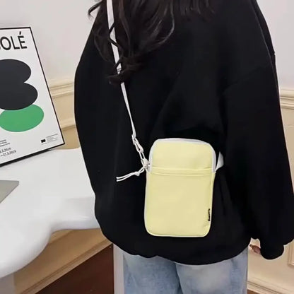 New Fashion Simple Casual Shoulder Messenger Bag, Women's Portable Mobile Phone Bag, Vertical Coin Key Bank Card Shoulder Bag Beauty Trend Shop