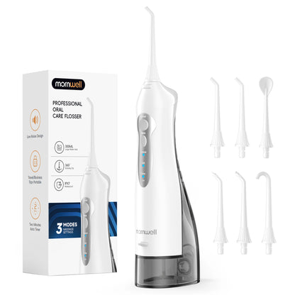 D52 Portable Cordless Water Flosser USB Rechargeable Water Jet Floss Tooth Pick 6 Jet Tip 300ml 3 Modes Teeth Clean for Travel Beauty World Shop
