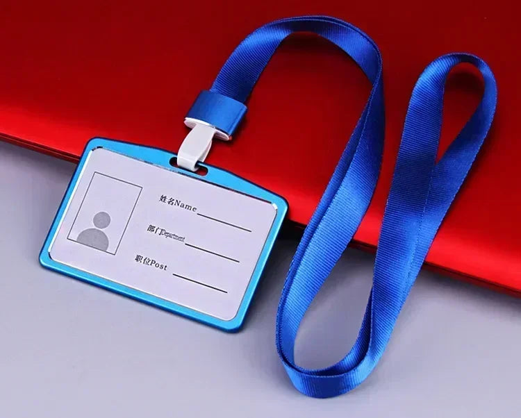 1 Pcs Aluminum Alloy Card Cover Case Bank Business Work Card Holder with ABS Retractable Badge Reel Credit ID Card Badge Bag Beauty World Shop