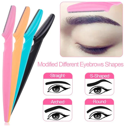 Portable Eyebrow Trimmer Blade Women's Face Shaver Safety Knife Makeup Scraper Hair Removal Tool for Eyebrow Epilation Beauty Trend Shop