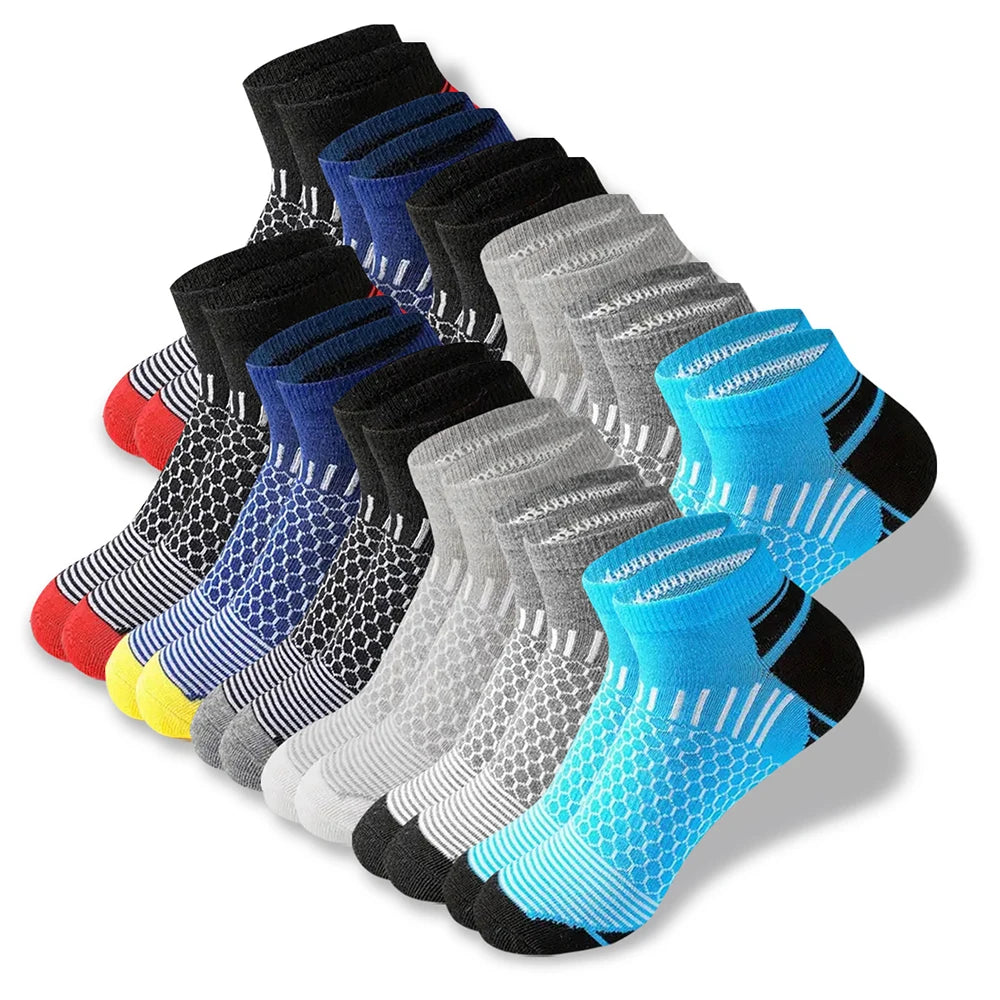 6/12 Pairs Colorful Men's Low Tub Socks Fashion Comfortable Autumn Classic Black Business Sock High-quality Men's Short Socks Beauty World Shop