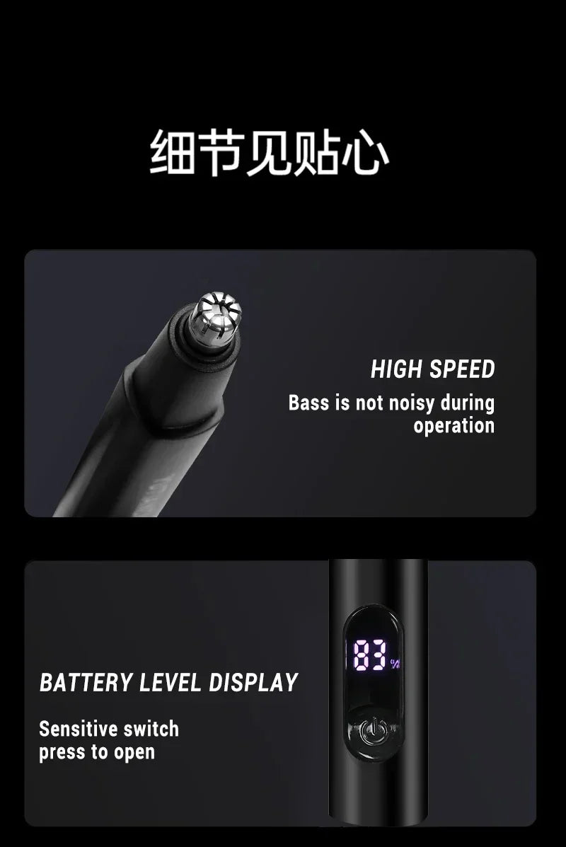 2 In 1 Electric Portable Ear And Nose Hair Trimmer Clipper 2024 Professional Painless Portable Eyebrow For Men Beauty World Shop