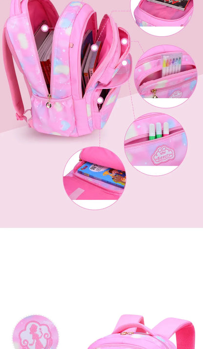 Girl School Bag Backpack Back Pack For Teenager Women Children Female Pink Schoolbag Primary High Bagpack Class Teens Child Kids Beauty World Shop