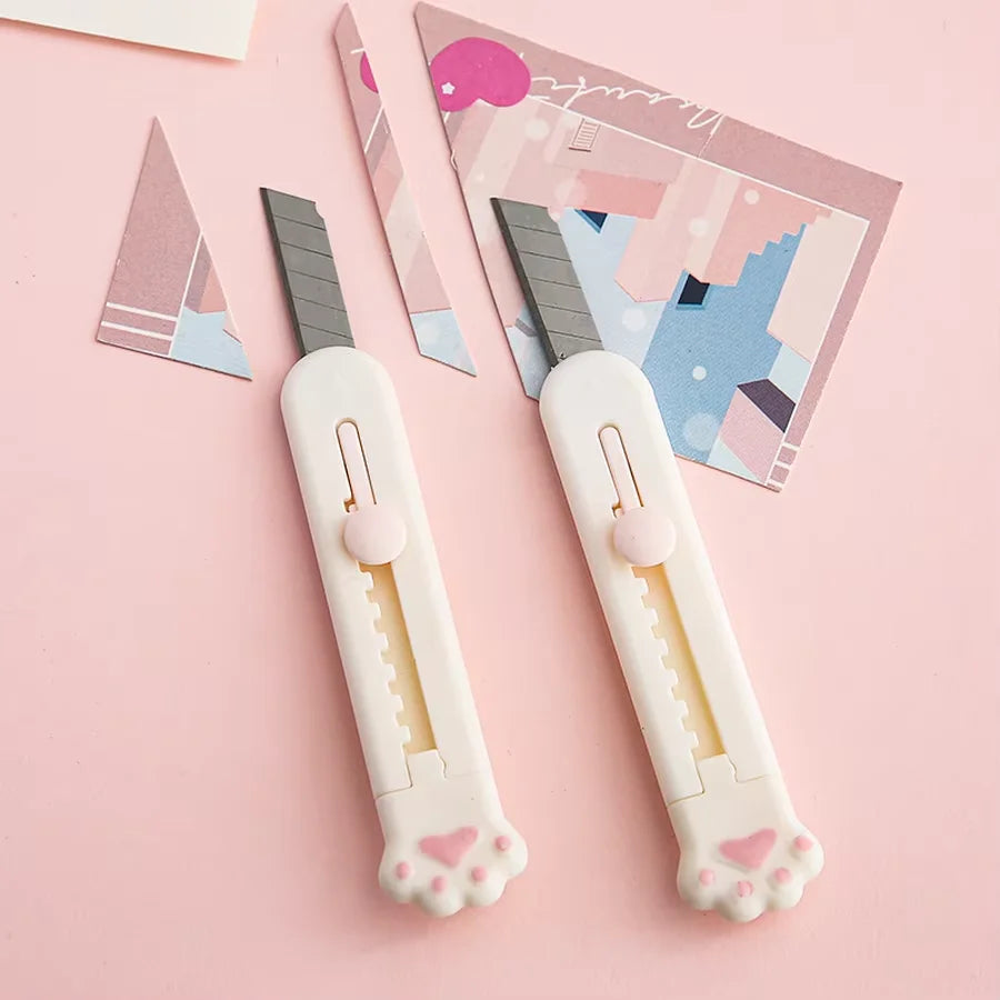 Mr.Paper Mini Cat Claw Utility Knife Creative Cute Convenient Hand Account Paper-cutting Tool Student Stationary Art Supplies Beauty World Shop