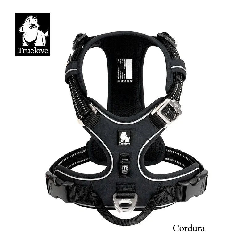 TRUE LOVE Pet Harness No Pull Nylon Reflective Dog Harness Adjustable Comfortable Control Step-in Brilliant Truelove TLH5654 Beauty World Shop