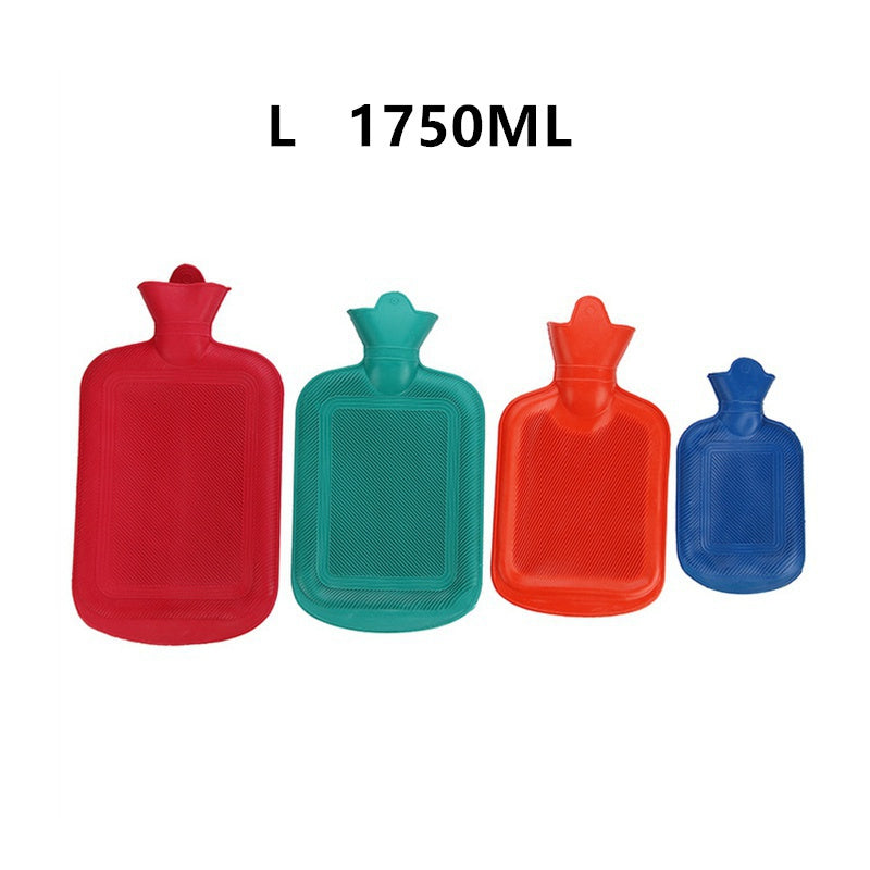 500/1000/1750/2000ML Thick Hot Water Bottles Winter Warm for Girls Women Pain Relief Bed Hand Feet Hot Water Bag Color Random Beauty World Shop