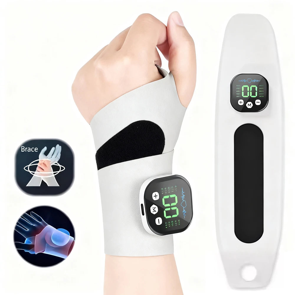 EMS Electric Cordless Hand Wrist Massager 10 Mode Vibration Massage Relieve Hand Muscle Fatigue USB Rechargeable Wrist Brace Wra Beauty World Shop