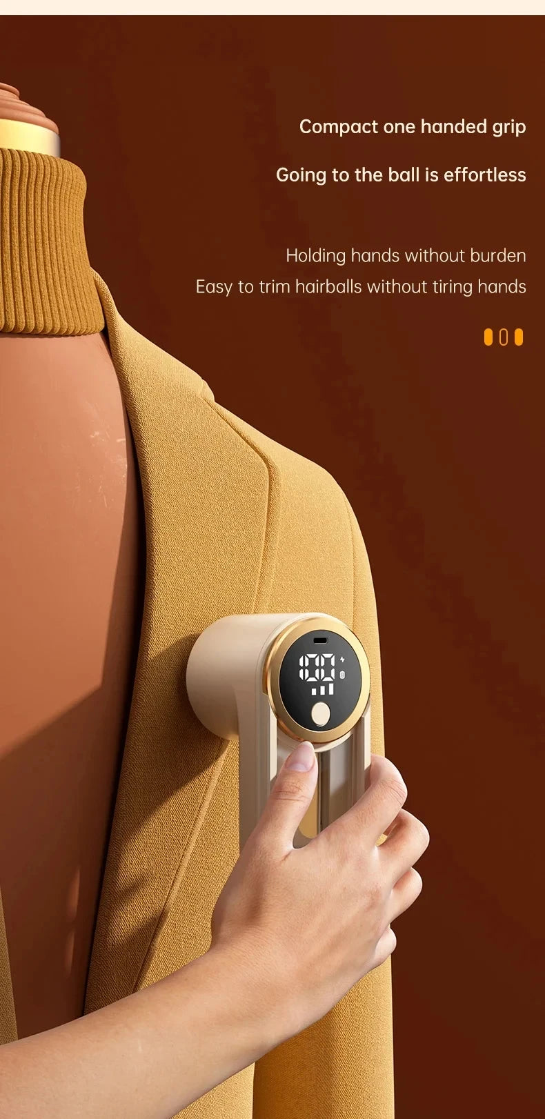 Lint Remover for Clothing Portable Electric Fuzz Pellet Remover LED Display Rechargeable for Clothes Fabric Shaver Fluff Remover Beauty World Shop