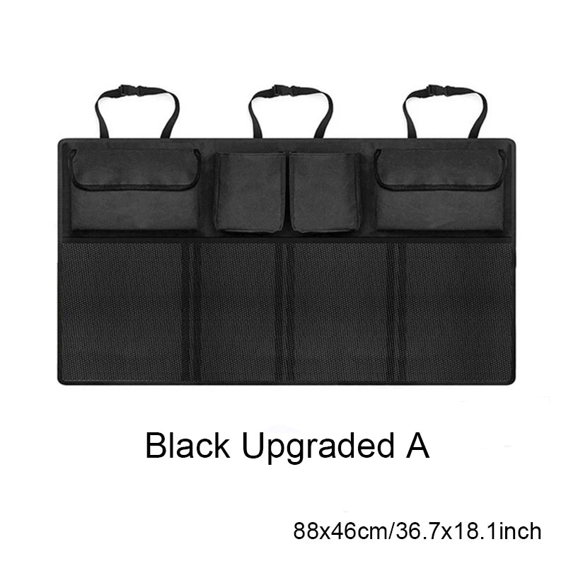 Car Trunk Organizer Adjustable Backseat Storage Bag Net High Capacity Multi-use Oxford Automobile Seat Back Organizers Universal Beauty World Shop