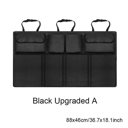 Car Trunk Organizer Adjustable Backseat Storage Bag Net High Capacity Multi-use Oxford Automobile Seat Back Organizers Universal Beauty World Shop