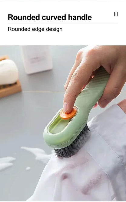 Multifunction Cleaning Shoe Brush Soft Automatic Liquid Shoe Brush Long Handle Clothes Soap Brush With Hook Clean Tool Beauty Fashion