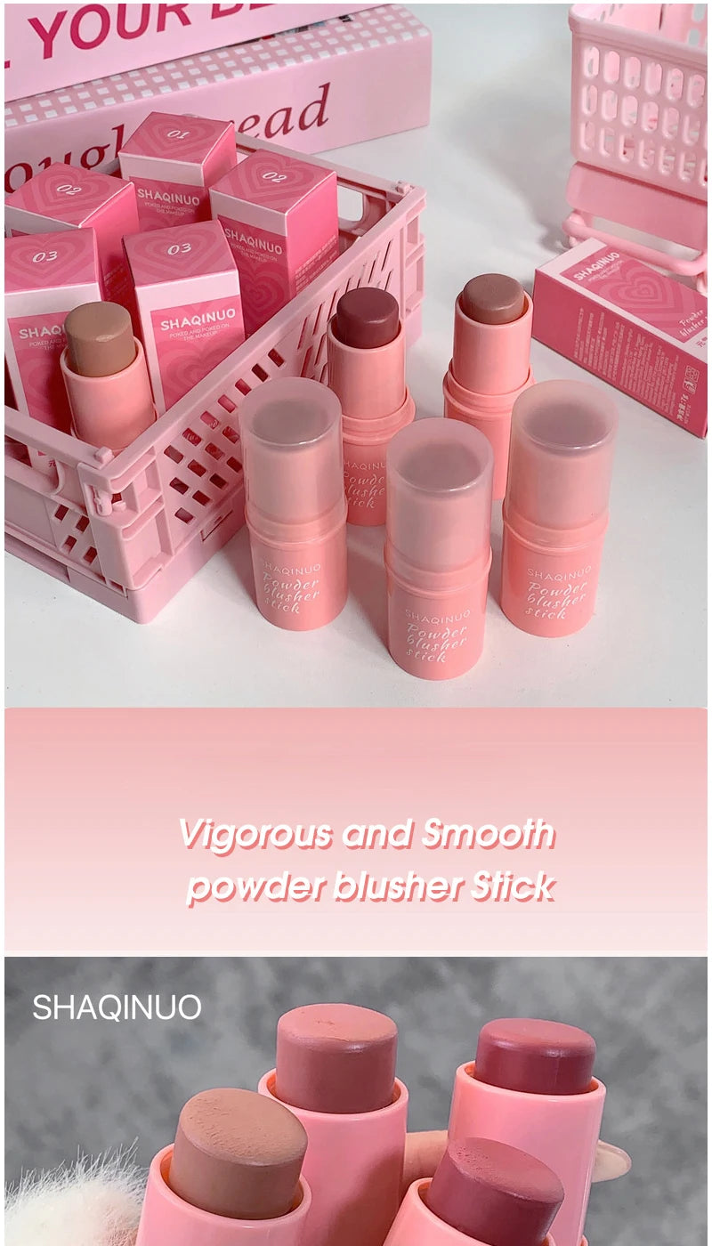 SHAQINUO Energizing Blush Stick - Natural Matte Finish, Creamy Texture, Easy to Blend for a Youthful Glow Beauty World Shop