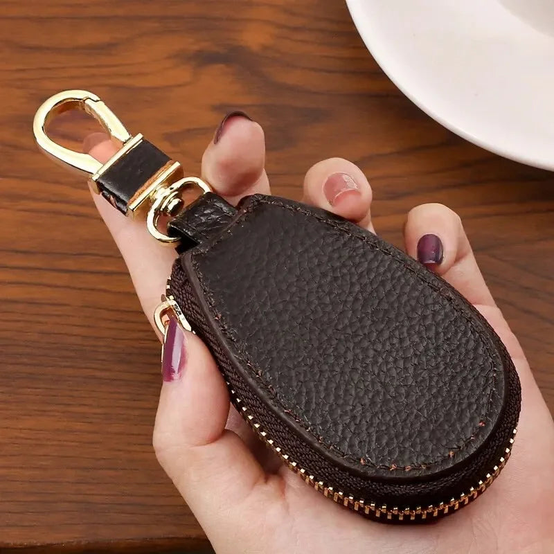 1PCS Leather Zipper Key Wallet Keychain Multifunctional Mini Purse Key Holder Case Beauty World Shop