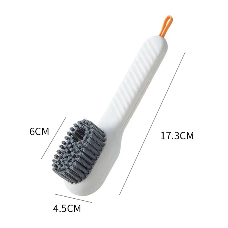 Automatic pressing liquid long handle shoe brush with soft bristles that do not damage shoes, laundry brush, cleaning tool Beauty World Shop