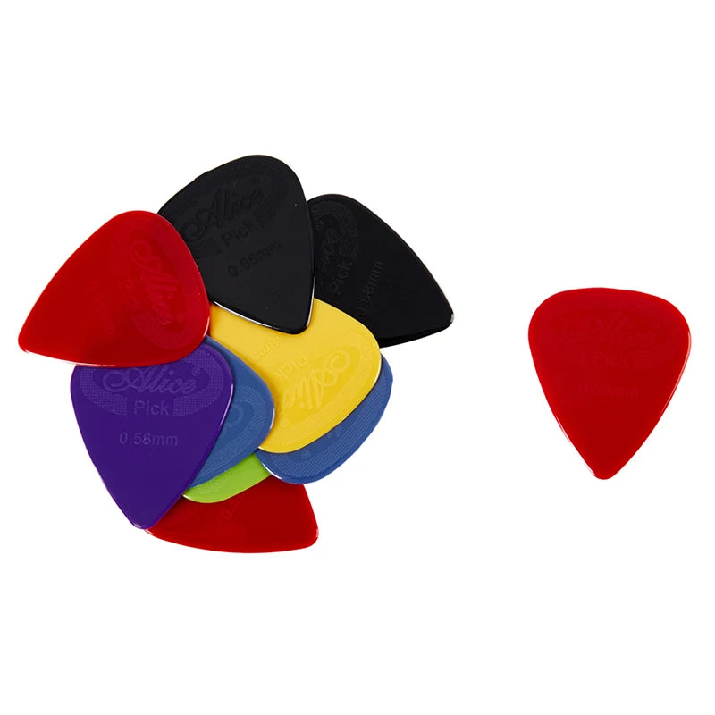 10pcs Alice Guitar Pick Non-slip Pick Nylon With Raised Surface Alice Guitar Finger Piece Non-slip Black And White Nylon Tuner Beauty World Shop