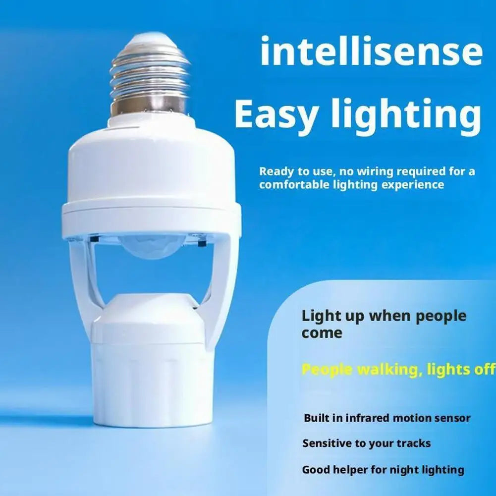 1/2/3PCS PIR Motion Sensor Lamp Holder E27 Smart Light Bulb Holder Adapter Auto On/Off Motion Light Socket For Porch Staircase Beauty Trend Shop