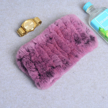 Women Handmade Stretch 100% Real Rabbit Fur Scarf Knit Genuine Rex Rabbit Fur Headbands Girls Natural Rabbit Fur Ring Scarves Beauty World Shop