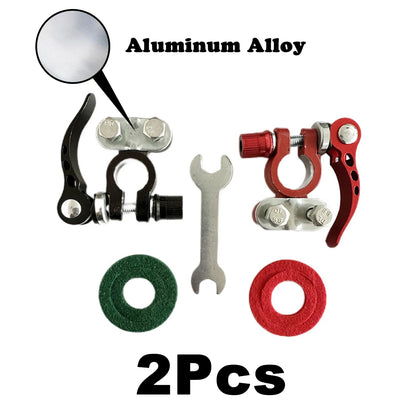 2Pcs Car Battery Terminal Connectors Quick Release Disconnect 12V 24V Positive Negative Battery Cable Ends for SAE/JIS Type Car Beauty World Shop