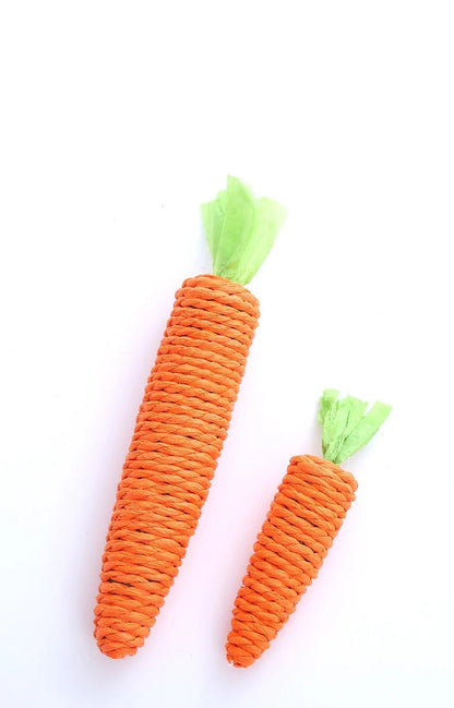 Cat Toy Carrot Sound Pet Products Bite Resistant Paper Rope Scratcher Clean Teeth Interactive Play Cat Carrot Chew Toy for Cat Beauty World Shop