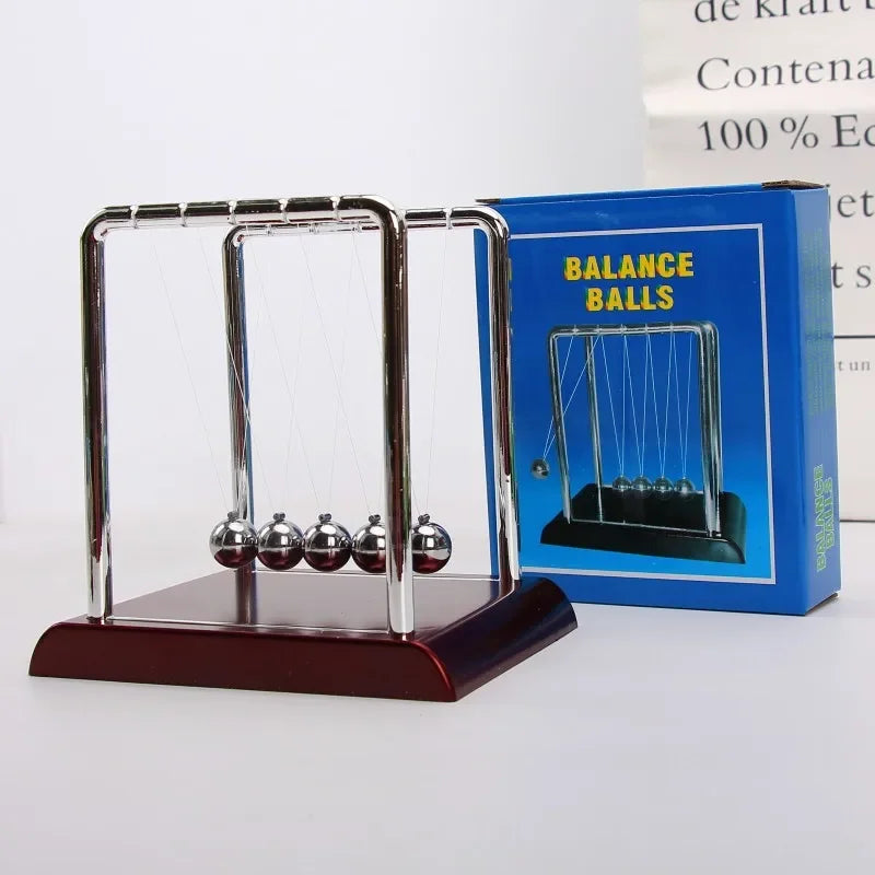 Newton Cradle Balance Steel Balls Perpetual Motion Collision Ball School Teaching Physics Science Pendulum Toy Home Decoration Beauty World Shop