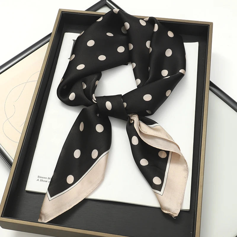 60Colors Luxury Scarf Women 70*70Cm Silk Feel Square Hair Wrapping Foulard Satin Shawl Big Size Head Bandana Hijab Handkerchief Beauty World Shop