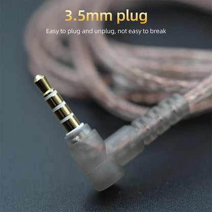 KZ Headphone Cable High-Purity Copper Cube Mixed Upgrade Cable Earphone Wire Original Wire