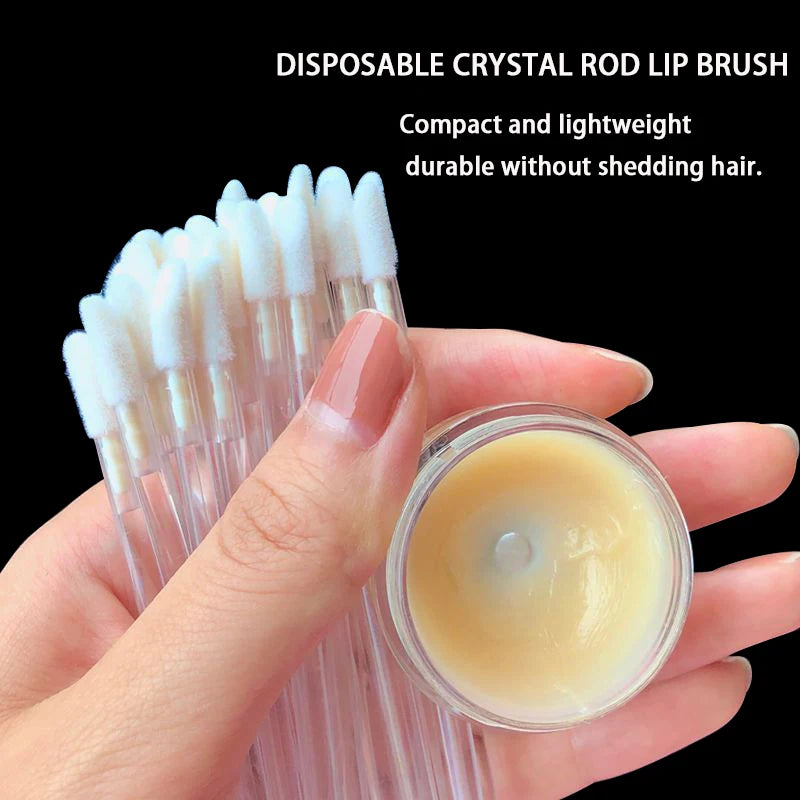 100/300PCS Crystal Lip Brush Lipstick Gloss Applicator Wands Wholesale For Eyelashes Extension Tool Kits Makeup Accessories Beauty World Shop