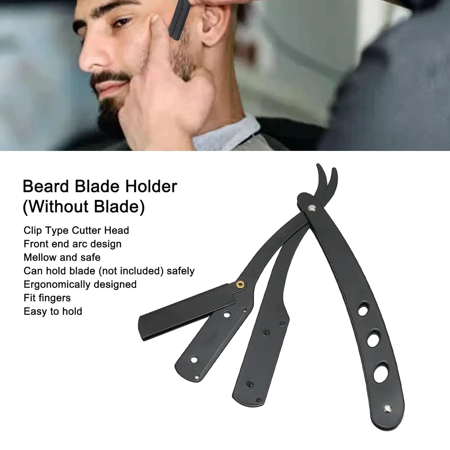 Men Shaving Barber Razor Black Classic Folding Shaving Knife Armpit Hair Pubic Hair Shaver Stainless Steel Straight Razor Holder Beauty World Shop