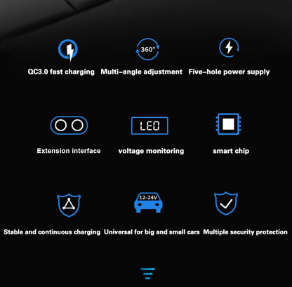 Multiple Devices Can Be Charged at the Same Time with Digital Display Car Charg Dual-port Car Charger Adapter Beauty World Shop