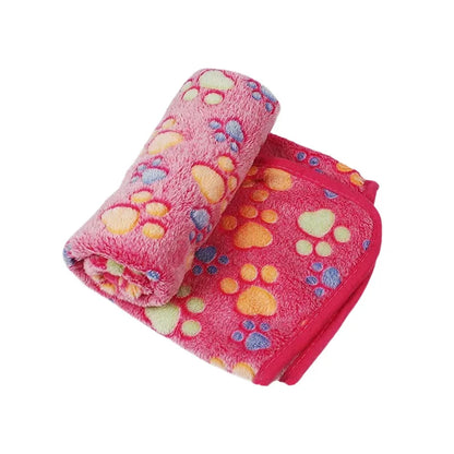 Soft Fluffy High Quality Pet Blanket Cute Cartoon Pattern Pet Mat Warm and Comfortable Blanket for Cat Dogs Mat