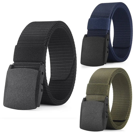 Men's Belt Outdoor Casual Canvas Belt Metal Free Training Nylon Tactical Belt With Pants Jeans Belt Sports Belts For Men Women Beauty World Shop