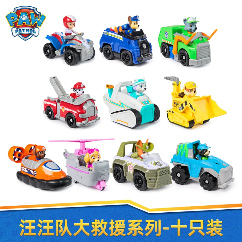 New Original PAW PATROL Vehicle Car Ryder Tracker Everest Chase Rex Skye Rocky Marshall Zuma Action Figure Toy Kid Birthday Gift Beauty World Shop