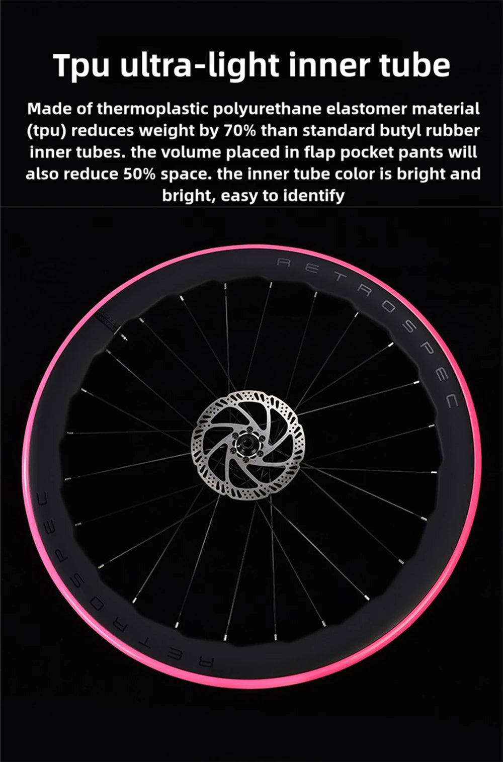 NPY 1Pcs Ultralight 28g Bike TPU Inner Tube 700X18 25 28 32 Road Bicycle TPU Material Tire 65mm Length French Valve Beauty World Shop