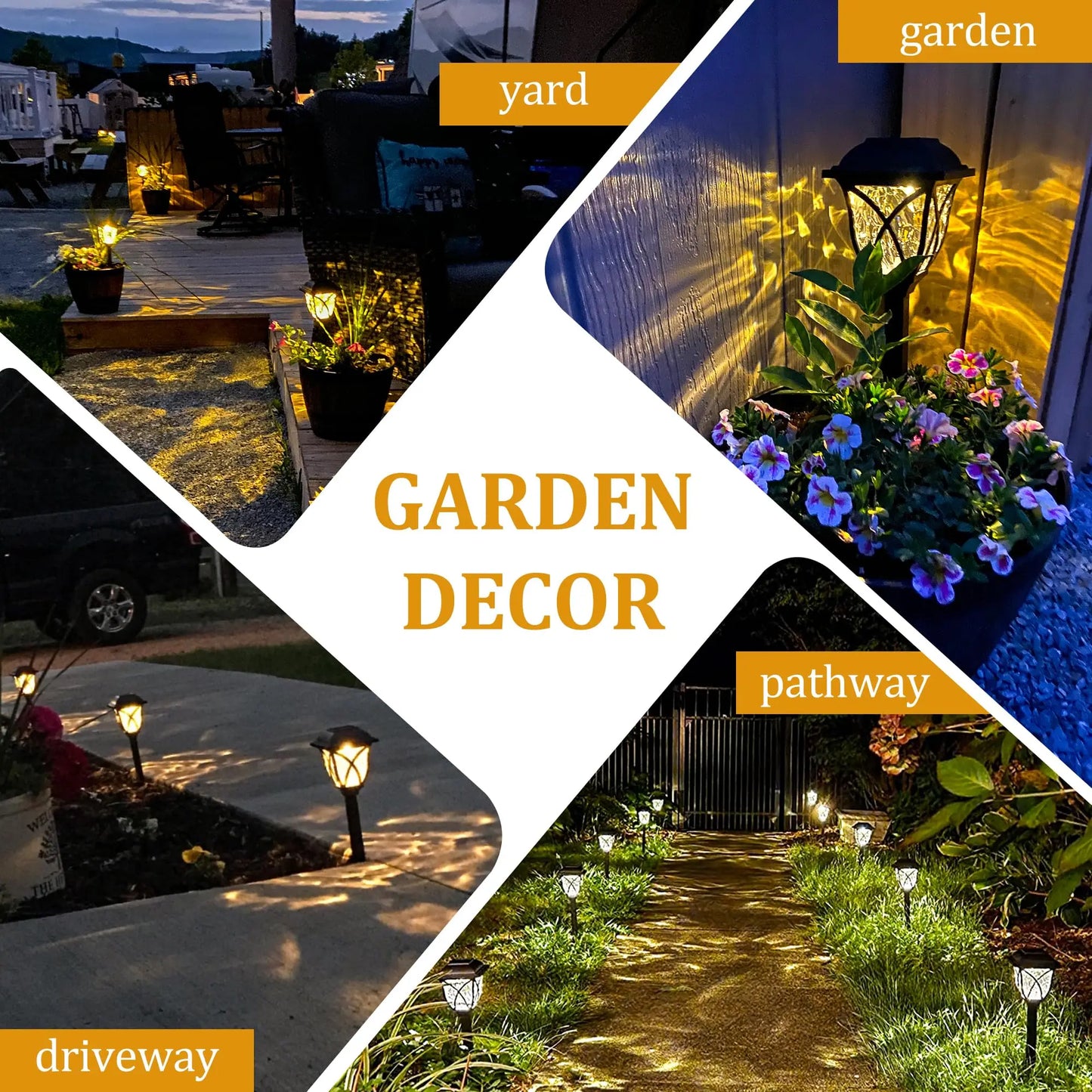 2pcs Led Solar Lawn Lights Outdoor Lamp Waterproof Warm Light Garden Courtyard For Walkway Path Villa Landscape Lights Beauty World Shop
