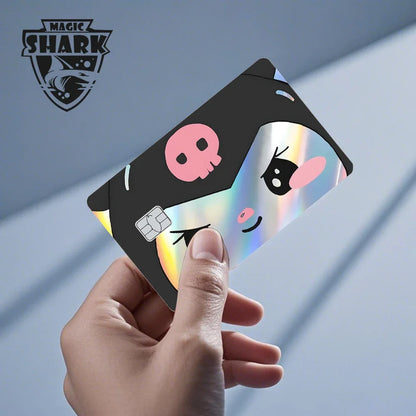 Hot Sale Hello Kitty Kuromi Holographic Laser Shinny Film Skin Cover Sticker for Debit Credit Card Bank Card Beauty World Shop