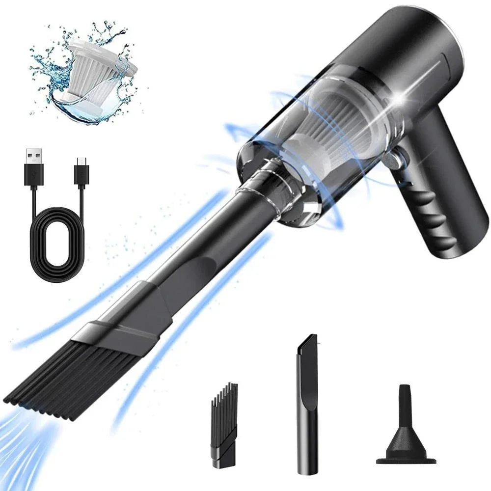 9000Pa Wireless Car Vacuum Cleaner USB Charging 1200mAh Portable Cleaning Appliance Mini Wet and Dry Vacuum Cleaner Household Beauty World Shop