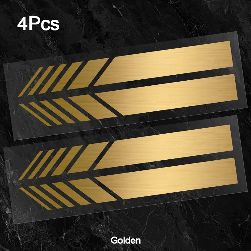 JDM Reflective Car Stickers - Classic Stripes Vinyl Decals, Self-Adhesive for Easy Install - Fit Any Car Body - Waterproof, 4pcs Beauty World Shop