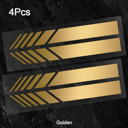 JDM Reflective Car Stickers - Classic Stripes Vinyl Decals, Self-Adhesive for Easy Install - Fit Any Car Body - Waterproof, 4pcs Beauty World Shop