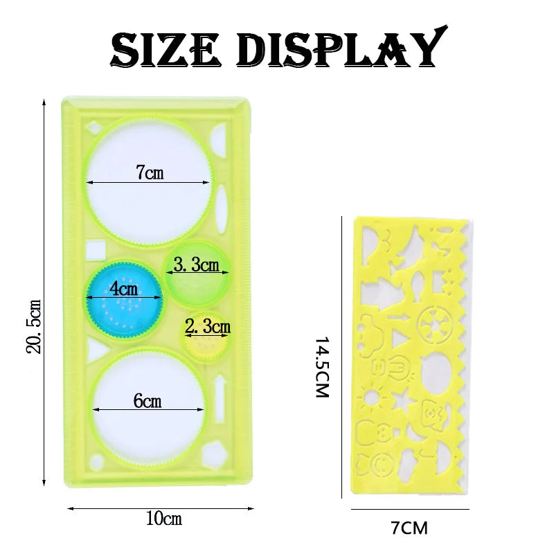 Geometry Spirograph Drawing Stencils Set Painting Template Art Crafts Creative Kids Educational Toy Variety of Flowers Ruler Beauty Fashion