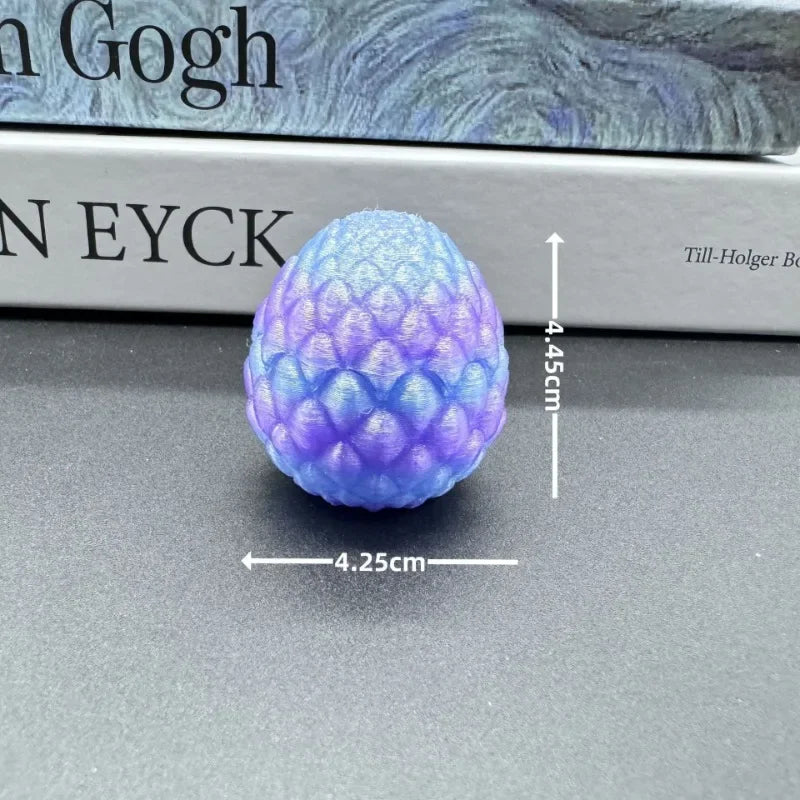 3D Printed Toys Artistic Dragon Egg Statue Small Hatching Dragon Figure Modern Home Decoration Miniature Desk Decor Beauty World Shop